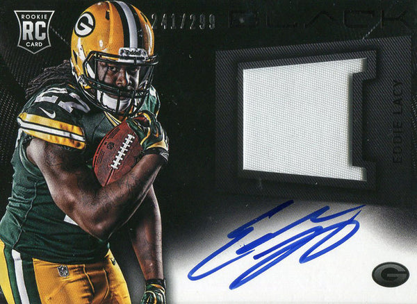 Eddie Lacy Autographed 2013 Panini Black Rookie Jersey Card