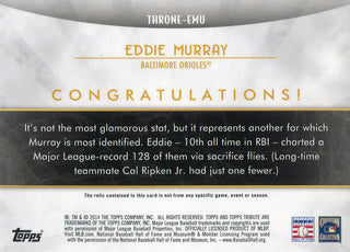Eddie Murray Unsigned 2014 Topps Bat Card