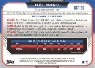 Eloy Jimenez 2015 Bowman Chrome Rookie Card
