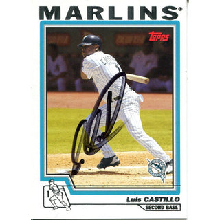 Luis Castillo Autographed 2003 Topps Card