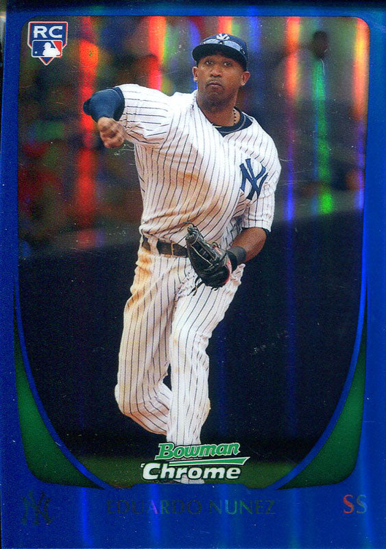 Eduardo Nunez Unsigned 2011 Bowman Chrome Rookie Card