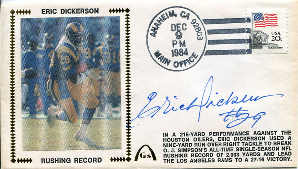 Eric Dickerson Autographed Gateway First Day Cover