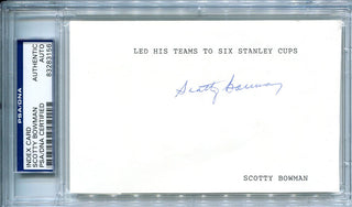 Scotty Bowman Autographed 3x5 Card
