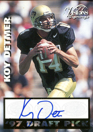 Koy Detmer Autographed 1997 Score Rookie Card