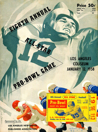 Eight Annual All-Star Pro-Bowl Game 1958 Program