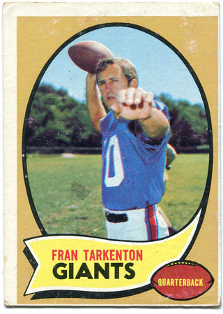 Fran Tarkenton Unsigned 1970 Topps Card