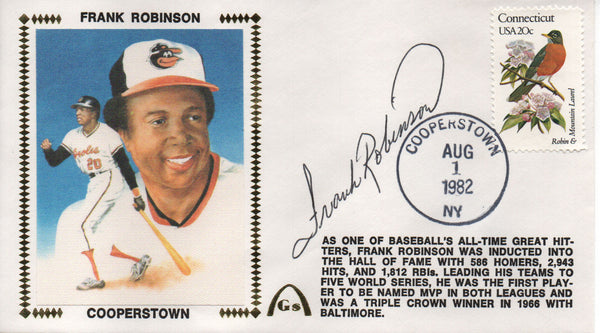 Frank Robinson Autographed Aug 3, 1982 First Day Cover (JSA)