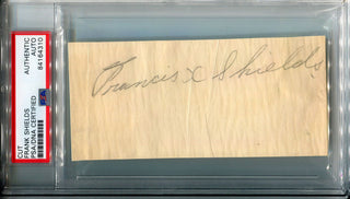 Frank Shields Autographed Cut (PSA)