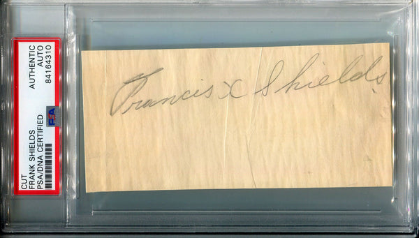 Frank Shields Autographed Cut (PSA)