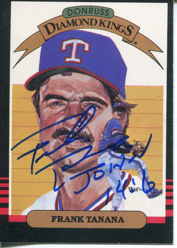 Frank Tanana Autographed 1986 Donruss Diamond Kings Card
