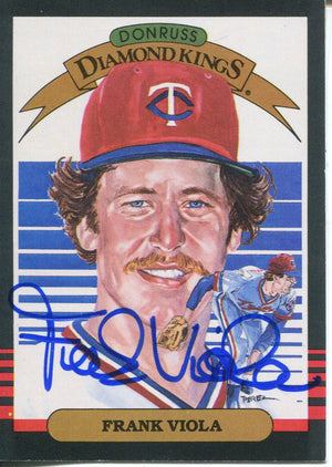 Frank Viola Autographed 1986 Donruss Diamond King Card