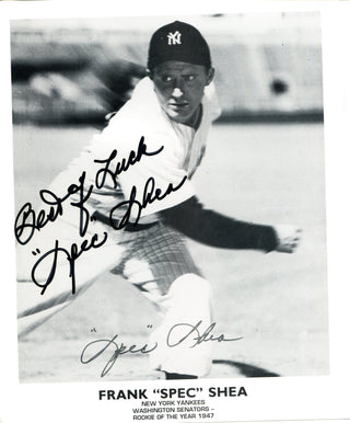 Frank Spec Shea Autographed 8x10 Photo