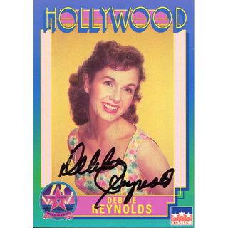 Debbie Reynolds Autographed Hollywood Card