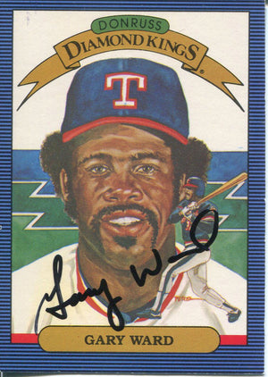 Gary Ward Autographed 1986 Donruss Diamond King Card