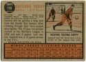 Gaylord Perry 1962 Topps Card Back