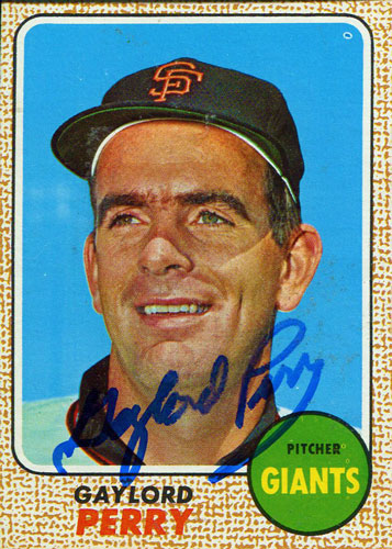 Gaylord Perry Autographed Giants Topps Card