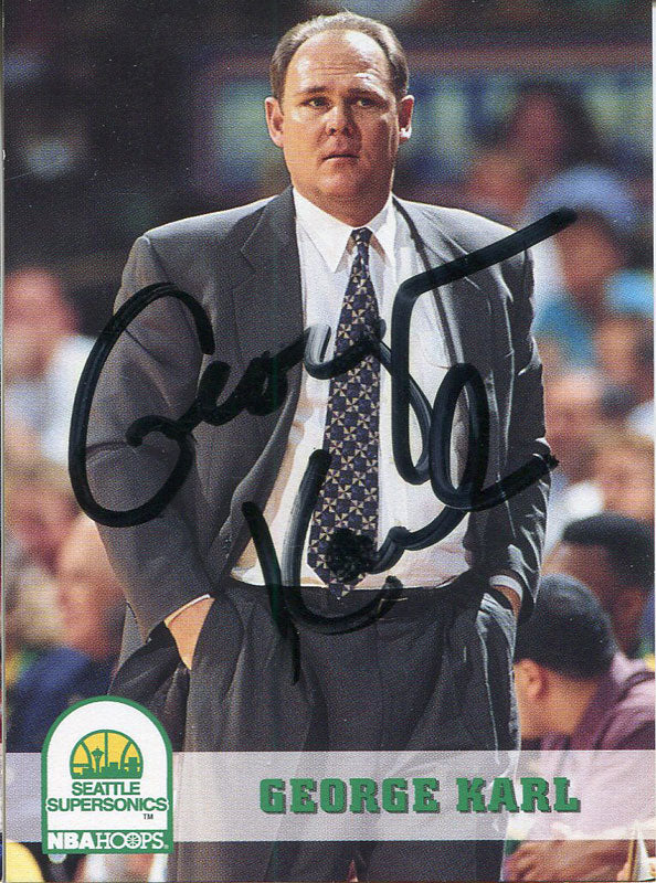 George Karl Autographed 1993 NBA Hoops Card