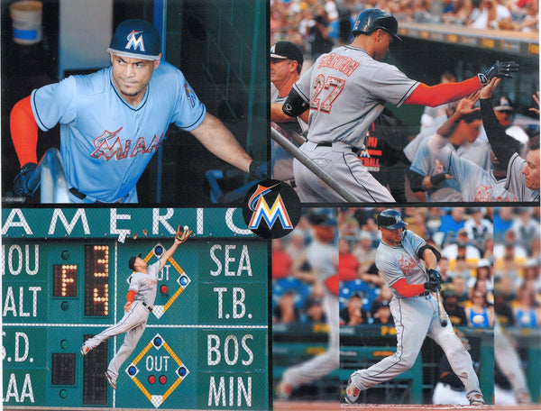 Giancarlo Stanton Unsigned Miami Marlins Game Used Jersey (MLB) Photo Match