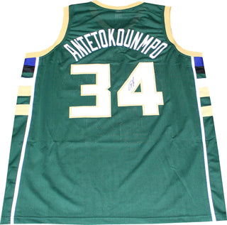 Giannis Antetokounmpo Autographed Milwaukee Bucks Jersey (JSA) Back