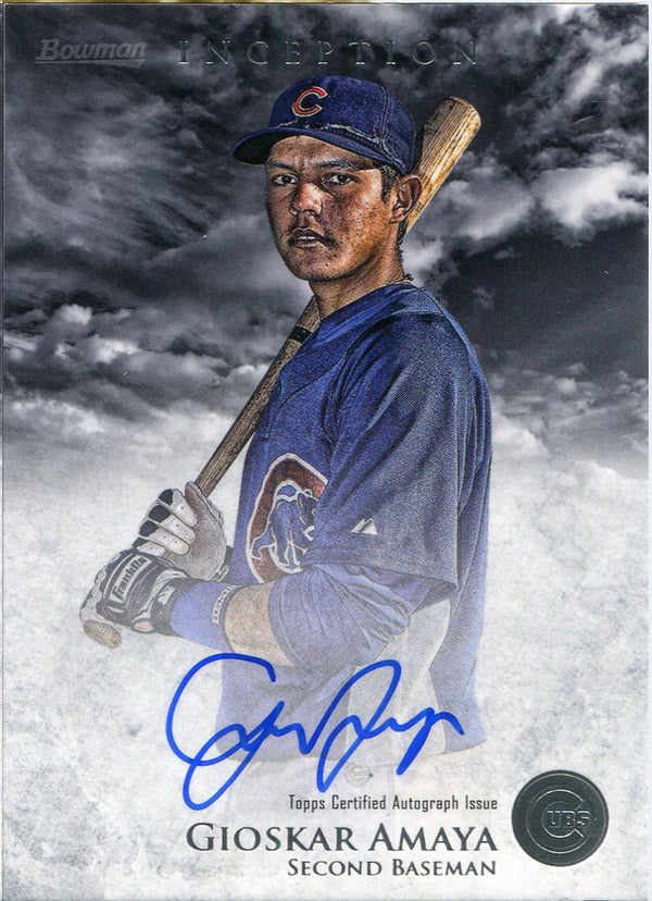 Gioskar Amaya Autographed 2013 Bowman Inception Card