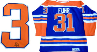 Grant Fuhr Autographed Edmonton Oilers Jersey 