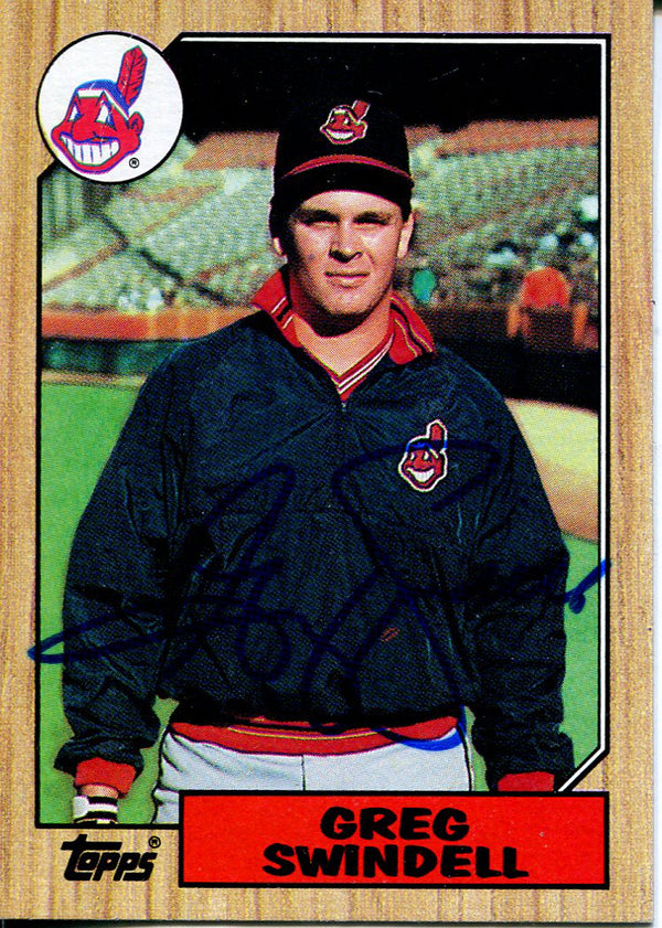  Greg Swindell Autographed 1987 Topps Card