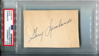 Guy Lombardo Autographed Cut (PSA)