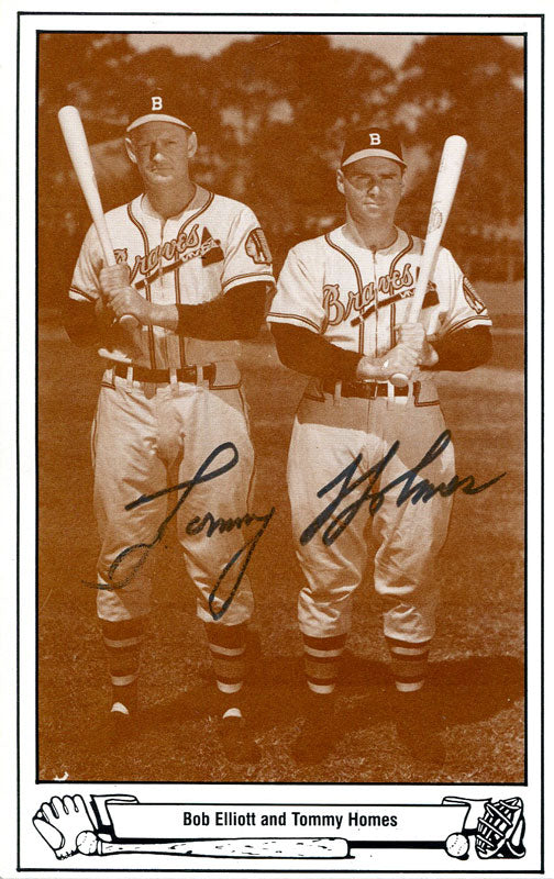 Tommy Holmes Autographed 4x5 Card