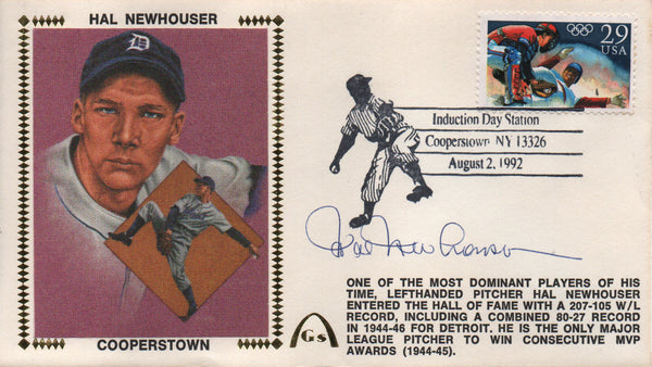 Hal Newhouser Autographed Aug 2, 1992 First Day Cover