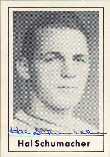 Hal Schumacher Autographed 1978 Grand Slam Card