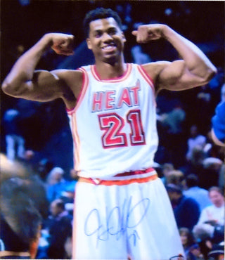 Hassan Whiteside Autographed Miami Heat Flexing 16x20 Photo