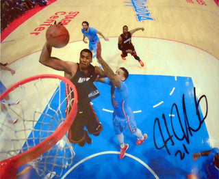 Hassan Whiteside Autographed Dunking vs Clippers 11x14 Photo