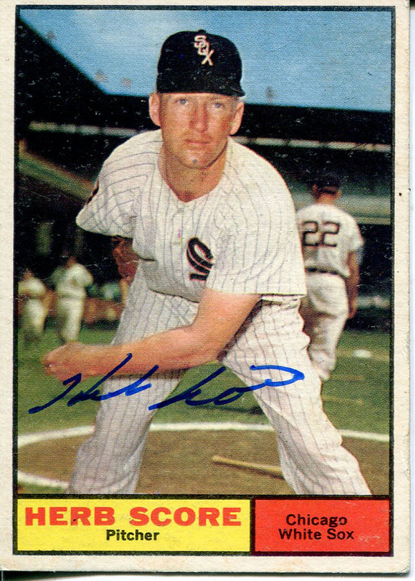 Herb Score Autographed 1961 Topps Card
