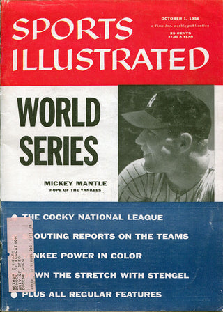 Mickey Mantle October 1 1956 Sports Illustrated Magazine