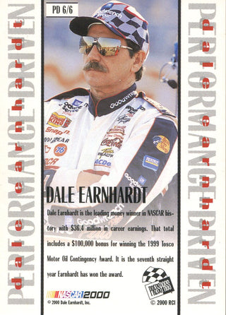 Dale Earnhardt Autographed 2000 Press Pass Racing Card