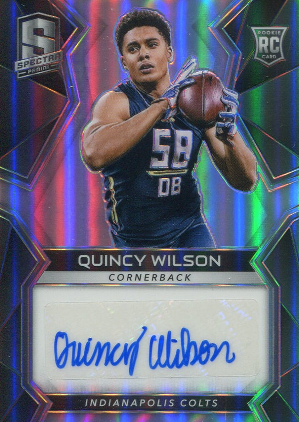 Quincy Wilson Panini Spectra Autographed Rookie Card