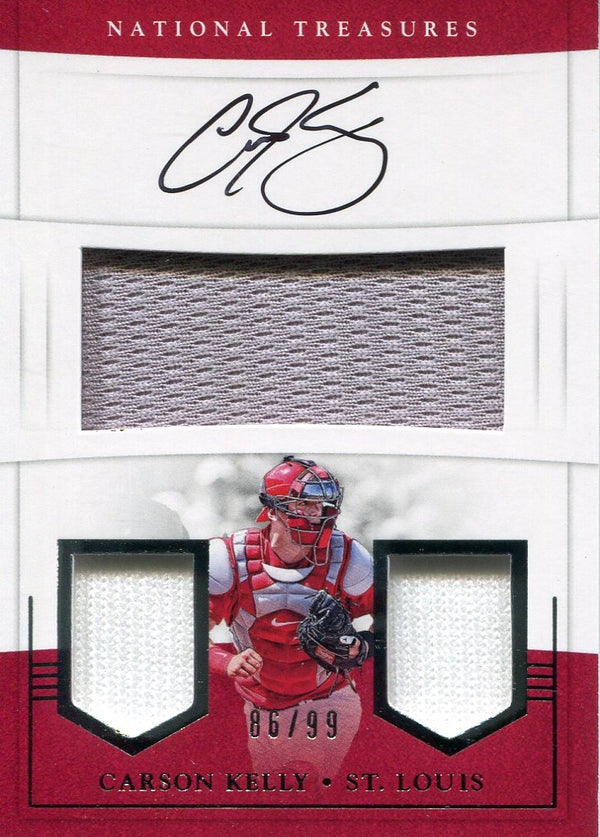 Carson Kelly Autographed 2017 Panini National Treasures Jersey Card