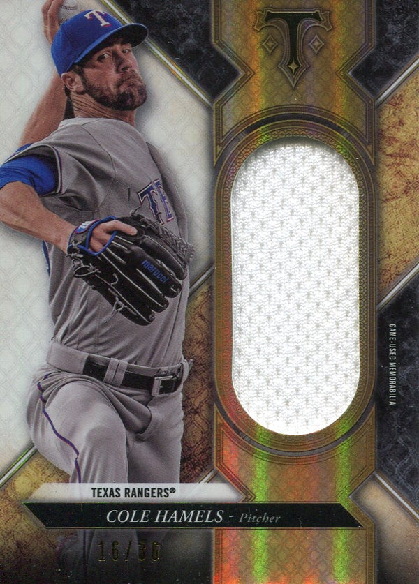 Cole Hamels 2017 Topps Triple Threads Jumbo Jersey Card
