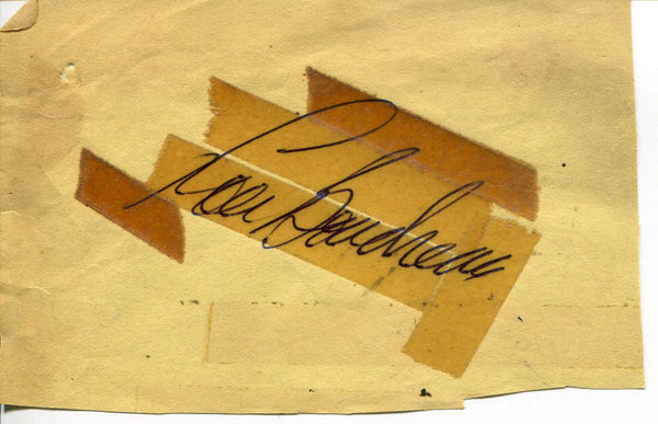 Lou Boudreau Autographed 3x5 Postcard