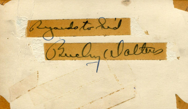 Bucky Walters Autographed 3x5 Postcard