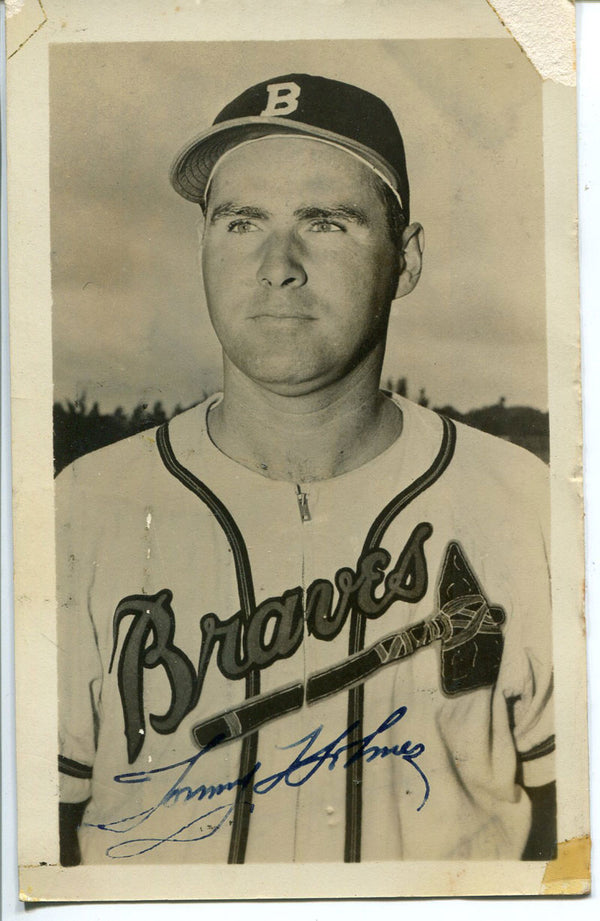 Tommy Holmes Autographed 3x5 Postcard