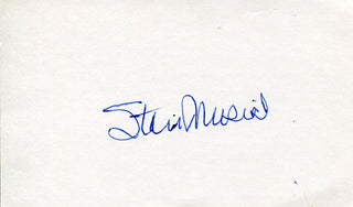 Stan Musial Autographed Index Card
