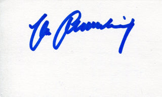 Max Schmelling Autographed 3x5 Index Card (JSA)