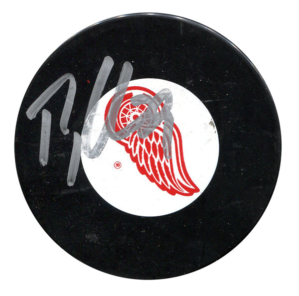 Ty Conklin Autographed Detroit Red Wings Puck