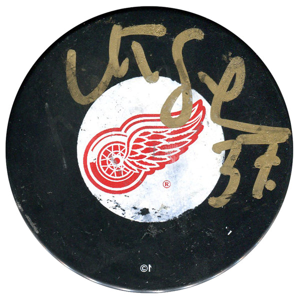 Ulf Samuelsson Autographed Detroit Red Wings Puck