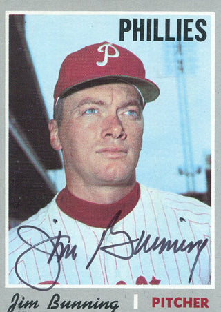 Jim Bunning Autographed 1970 Topps Card
