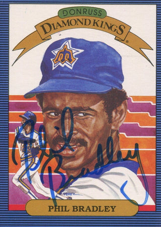 Phil Bradley Autographed 1985 Diamond Kings Card