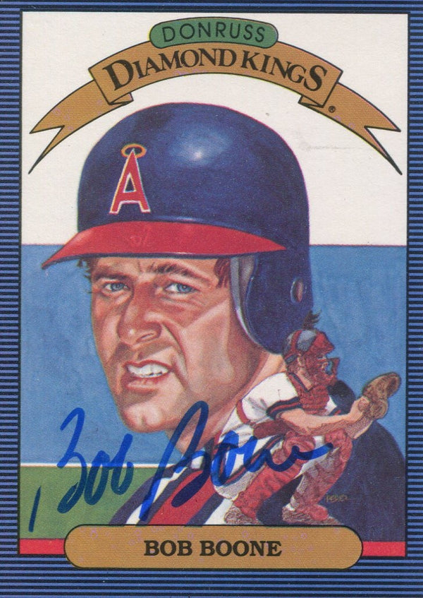 Bob Boone Autographed 1985 Diamond Kings Card