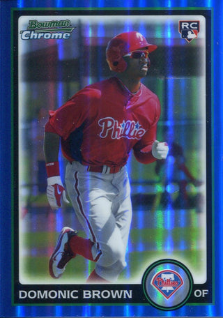 Dominic Brown 2010 Bowman Chrome Blue Refractor Rookie Card
