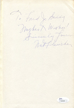 Nat Fleischer Autographed 1972 Boxing Encyclopedia Book (JSA)